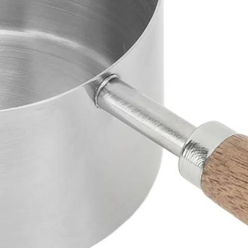 Miniatura 9 de Taza vikinga de estilo de madera de resina Taza medieval de madera para beber cerveza Taza de imitación Mini cacerola de acero inoxidable de 3.4 fl