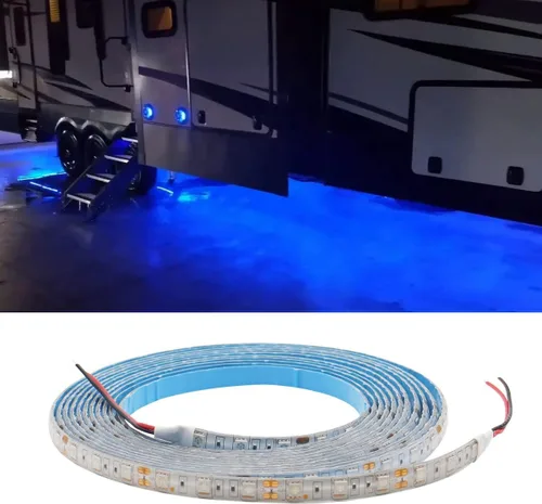 Miniatura 7 de TEKSHINNY Kit de Luces LED Underglow para RV, Tira de Luces LED para Toldo de RV de 12V 16.4 Pies, Iluminación Exterior Impermeable para Parte Blanco