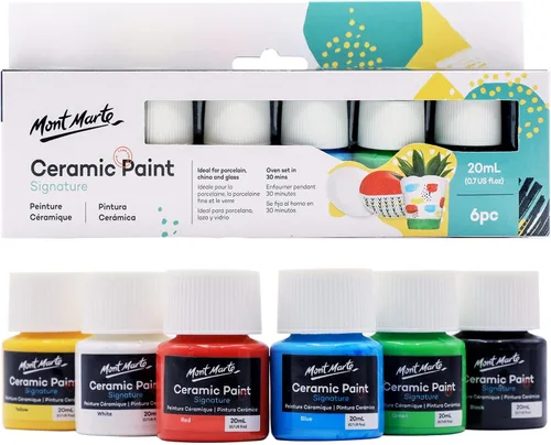 Miniatura 10 de Mont Marte Juego de pintura de cerámica Signature 26 x 0.7 US fl.oz (0.7 fl oz), multicolor, pintura cerámica vibrante, adecuada para porcelana