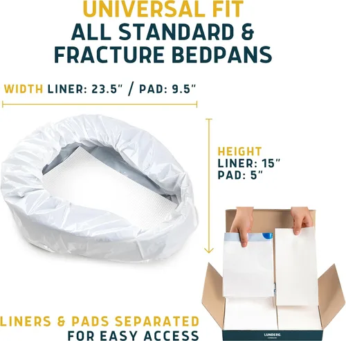 Miniatura 4 de Lunderg Bolsas de cama con almohadillas superabsorbentes perfumadas de limón, paquete económico de 30 unidades, grado médico y ajuste universal