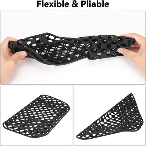Miniatura 4 de TOOVEM Tapetes para Fregadero de Cocina, 2 Piezas Tapetes Protectores de Fregadero de Silicona Antideslizantes Resistentes al Calor, Plegables