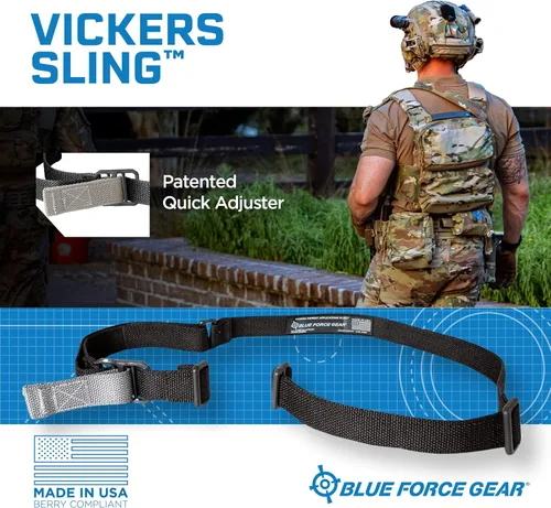 Miniatura 2 de Blue Force Gear Vickers Sling Eslinga de 2 puntos se ajusta para posiciones de transporte 54-64 pulgadas