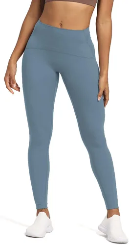 Miniatura 2 de Aoxjox Leggings de entrenamiento de cintura alta para mujer, control de abdomen, cintura alta, pantalones de yoga escarlata, suaves, de 27 pulgadas