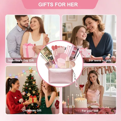 Miniatura 7 de Kit de maquillaje, juego de maquillaje, kit de maquillaje todo en uno de 25 piezas para mujeres y adolescentes, juegos de maquillaje para mujeres