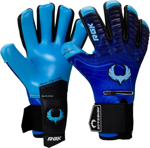 Miniatura 13 de Guantes profesionales de portero de fútbol Renegade GK Eclipse (tallas 6-12, nivel 5) Fingersaves y agarre EXT de 4 + 0.118 mm con sede en EE. UU