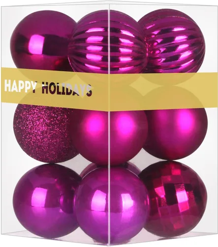 Miniatura 33 de Bolas de Navidad Grandes de 3.2" en Azul Bebé - Adornos para Árbol de Navidad, Bolas Colgantes Inastillables para Cumpleaños, Halloween, Boda