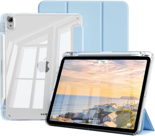 Miniatura 12 de Funda para iPad Air de 11 pulgadas M3/M2 (2025/2024), iPad Air de 5ª/4ª generación (2022/2020) de 10.9 pulgadas con soporte para lápices, funda