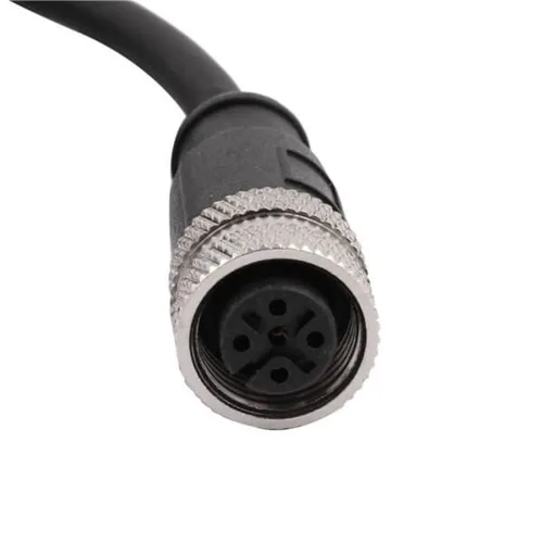 Miniatura 18 de Elecbee Cable M12 A-Code Conector recto de cabeza hembra individual Cable eléctrico de enchufe de aviación (cable de 12 pines 1M/3.3 pies)