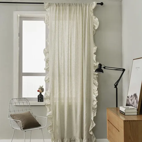 Miniatura 7 de Bringsine - Cortinas de crochet bohemias de algodón para sala de estar, cortinas de ventana para dormitorio con oscurecimiento, cortina