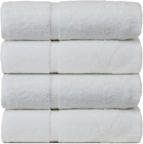 Miniatura 37 de Luxury Hotel & Spa Collection - Toalla ecológica de 100% algodón turco de 27 x 54 pulgadas (27 x 54 onzas), de secado rápido, para baño, borde