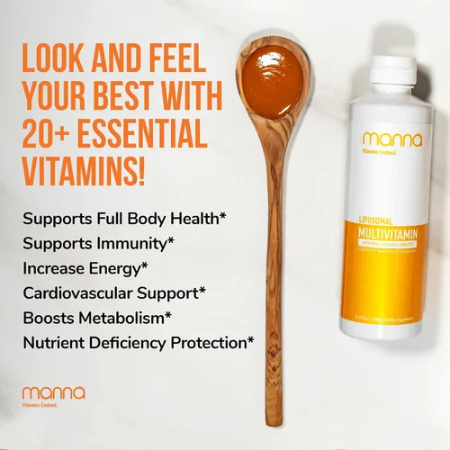 Miniatura 3 de Manna Vitamins Evolved Multivitamínico liposomal: multivitamínico diario proporciona 20 vitaminas y minerales, multivitamínicos para hombres