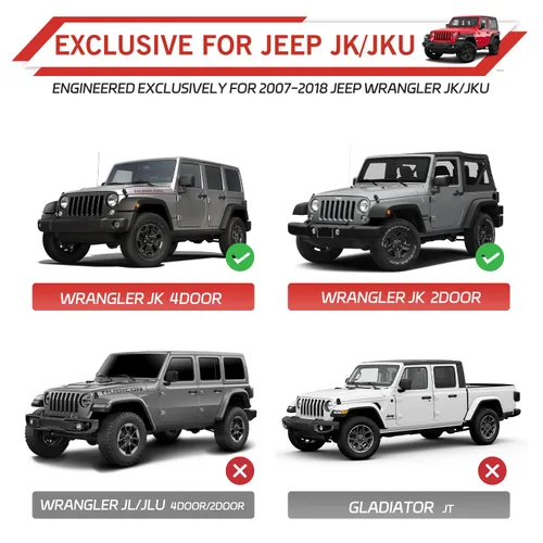 Miniatura 4 de Pestillo de capó de bloqueo con llaves, pestillo de capó para Jeep Wrangler JK/JKU 2007-2017, accesorios antirrobo, resistente al polvo y al agua