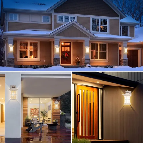 Miniatura 8 de 2 Paquetes de Luces Blancas con Sensor de Movimiento para Exteriores - Iluminación Avanzada del Atardecer al Amanecer para Exteriores, Luminaria