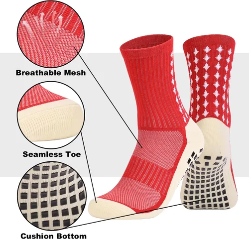 Miniatura 4 de wonhag Calcetines de fútbol para hombre antideslizantes 134 pares de almohadillas antideslizantes para fútbol, baloncesto, deportes con pinzas
