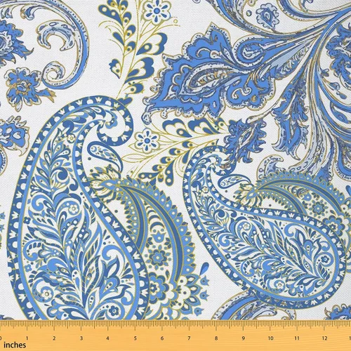 Miniatura 37 de Feelyou The Yard, tela de tapicería de estilo japonés Hokusai para sillas, tela náutica exótica marina marina decorativa impermeable