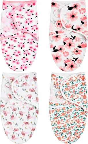 Miniatura 11 de Newwiee 4 piezas de envoltura para envolver al bebé prematuro ajustable, manta de algodón para envolver al bebé prematuro para recién nacidos, niños