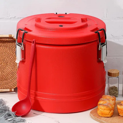 Miniatura 9 de Jinei Calentador de alimentos caliente o refrigerador, contenedor de alimentos aislado con cuchara, caja de sopa comercial portátil