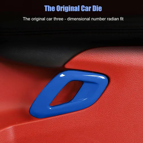 Miniatura 4 de Voodonala Para Dodge Challenger 2015-2023 - Cubierta interior de la manija de la puerta del auto, accesorios para Dodge Challenger 2015-2023