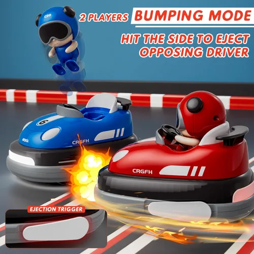 Miniatura 2 de Batalla de 2 jugadores Carro RC de 3-5 años para niños pequeños Juguete de Navidad Carros chocadores con control remoto de dibujos animados