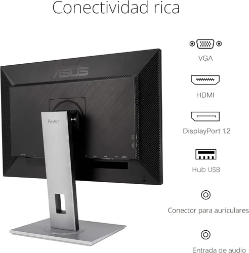 Miniatura 8 de ASUS Monitor ProArt de 24 pulgadas - WUXGA (1920 x 1200), monitor 16:10, 100% sRGB/Rec.709 ΔE < 2, IPS, DisplayPort, HDMI, Calman verificado
