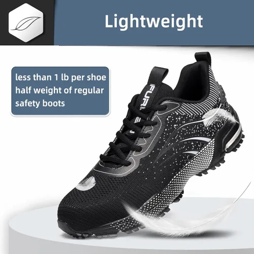 Miniatura 3 de Furuian Steel Toe Shoes for Men Women Lightweight Safety Shoes Comfortable Steel Toe Sneakers Warehouse Industry Work Shoes
