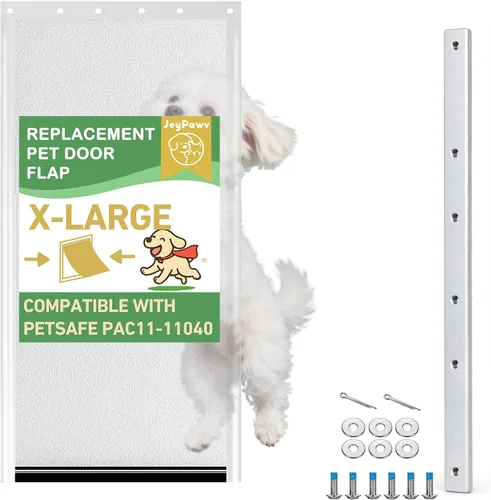 Miniatura 19 de Solapas grandes de repuesto para puerta con soporte de metal, tornillos y arandelas de acero inoxidable 304, compatibles con PetSafe Freedom