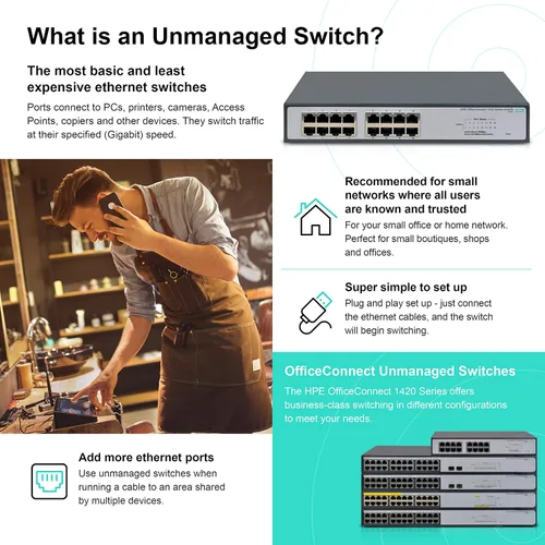 Miniatura 2 de Interruptor HEWLETT PACKARD ENTERPRISE 1420 24G