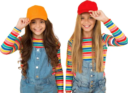 Miniatura 6 de TOP HEADWEAR Sombrero de béisbol ajustable con cierre de velcro para niños en blanco