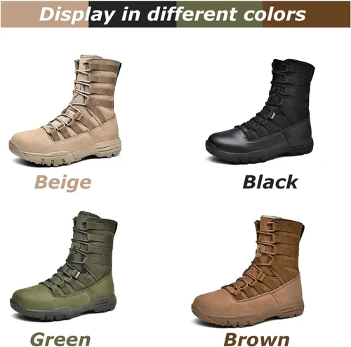 Miniatura 3 de Botas tácticas para hombre, botas militares, botas de combate, botas ligeras, botas de trabajo, botas de senderismo, botas antideslizantes
