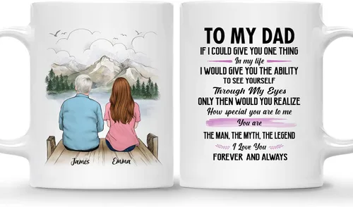 Miniatura 15 de Gossby Taza personalizada para padre - Regalos para padre, regalos para padre, mejores tazas de café para padre, taza personalizada para papá. Padre