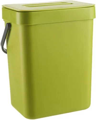 Miniatura 8 de Contenedor pequeño de compostaje de cocina de 3 litros, contenedor para encimera del hogar con tapa para compostador de basura (A)