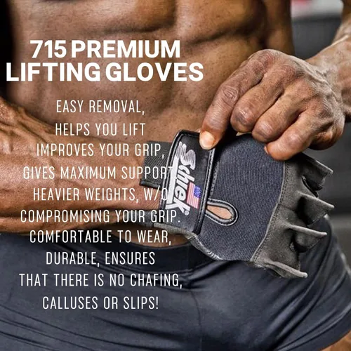 Miniatura 6 de Schiek Sports 715 Premium Gel Lifting Guantes - Guantes de Equipo de Ejercicio