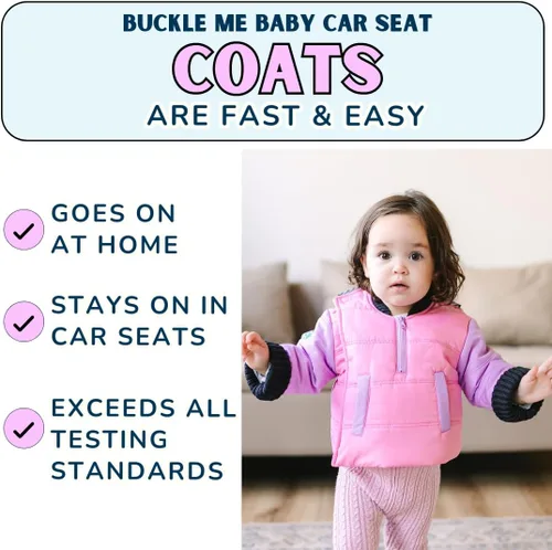 Miniatura 2 de Buckle Me Baby Coats Chaqueta de invierno de asiento de coche más seguro de cierre rápido para niño o niña, como se ve en Shark Tank