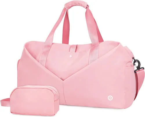 Ceneda Bolsa de lona de gimnasio de 20 pulgadas con bolsillo húmedo para zapatos, portátil, bolsa de fin de semana, bolsa de viaje, bolsa de yoga