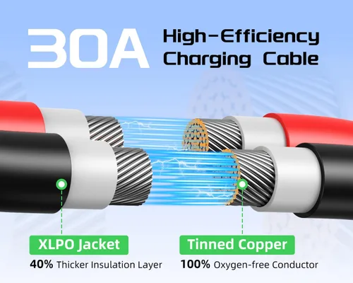 Miniatura 8 de Cable de extensión de carga solar Bateria Power a XT60, 12AWG 15 pies Cable adaptador de conector solar a XT60 para panel solar a estación de Negro
