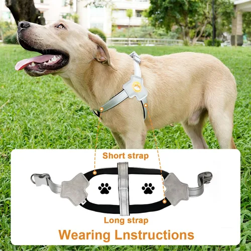 Miniatura 3 de Arnés para perro sin tirones con acolchado de malla transpirable, tiras reflectantes, diseño a prueba de escapes, ajuste rápido para entrenar