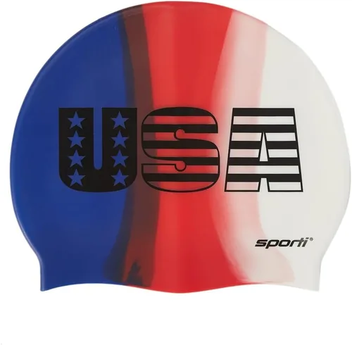 Miniatura 21 de Sporti Gorra de natación de silicona con diseño gráfico con altura de 7.6 pulgadas, apertura de 7.5 pulgadas, gorra de natación antideslizante