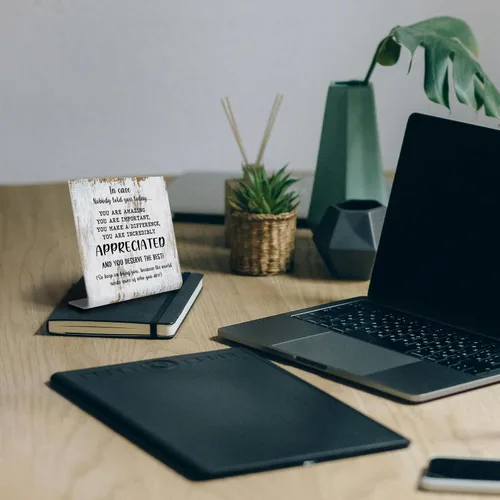 Miniatura 2 de Regalos de agradecimiento para mujeres y hombres, placa decorativa para oficina, regalos de reconocimiento con cita motivacional "En caso de que