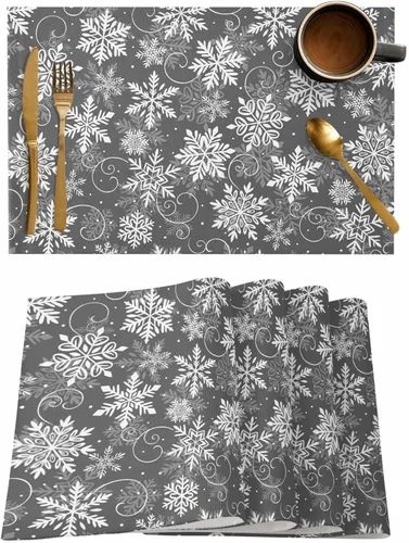Miniatura 126 de Juego de 4 manteles individuales Boho de otoño, calabazas de acuarela para Acción de Gracias, resistentes al calor, lavables, para mesa, manteles