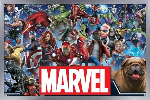 Miniatura 10 de Trends International Marvel Comics - Póster de pared de héroes del universo Marvel, 14.725 x 22.375 pulgadas, versión enmarcada de madera de granero