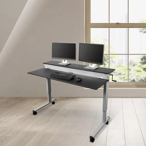 Miniatura 28 de DESK STORE - Escritorio para computadora ajustable para estar sentado o parado