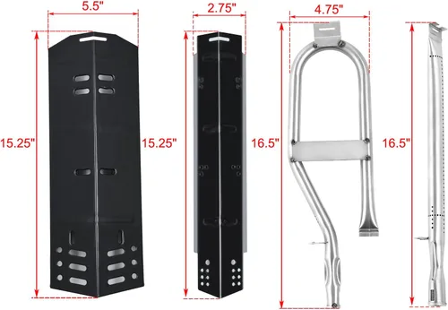Miniatura 7 de Piezas de repuesto de DGH474CRP para Dyna Glo 5 piezas de repuesto para parrilla de quemadores DGH485CRP DGH474CRN-D DGH483CRP DGH483CRP-D Dyna Glo