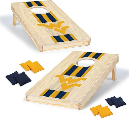 Miniatura 19 de Wild Sports College - Juego de cornhole de madera maciza de 1 x 2 pies con impresión directa HD gráficos del equipo, tamaño de viaje