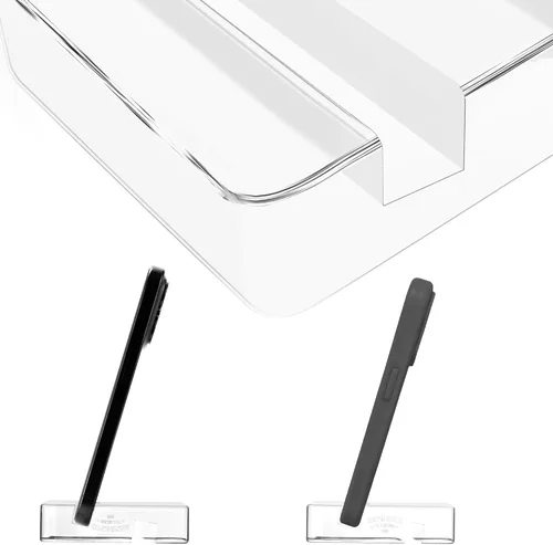 Miniatura 7 de Teléfono celular cuadrado de acrílico portátil, soporte para tableta de escritorio transparente universal, creativo, accesorio para viajes