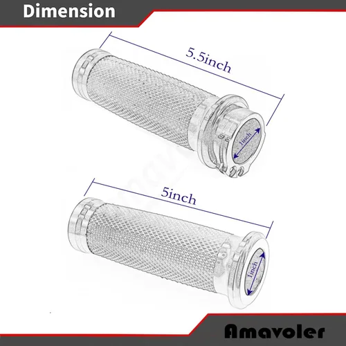 Miniatura 2 de Empuñaduras de manillar de motocicleta de 1 pulgada antideslizantes de goma rombo universal para Harley Kawasaki Yamaha Suzuki