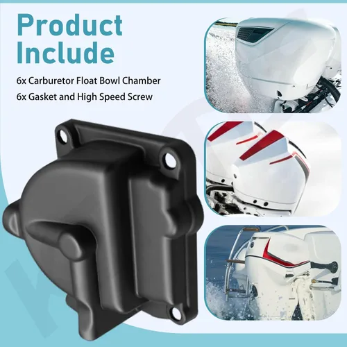 Miniatura 3 de 433000 Kit de cuenco de carburador de cámara flotante compatible con Johnson Evinrude 90-100-105-115-135-150-175HP, reemplaza 343870 433000 766418