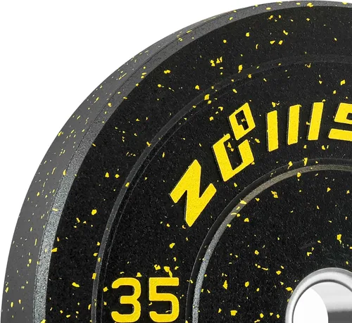Miniatura 4 de Placa de Parachoques Olímpica Placa de Peso con Alto Rebote Placa de Peso con Inserción de Acero para Entrenamiento de Fuerza y Levantamiento
