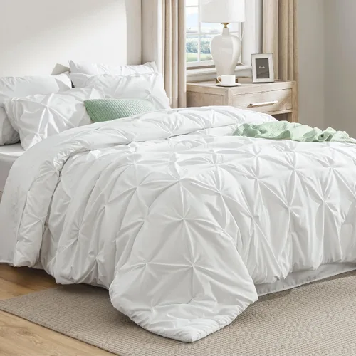 Miniatura 79 de Bedsure - Juego de edredón tamaño matrimonial verde azulado - Juego de ropa de cama tamaño matrimonial en una bolsa de 7 piezas, juego de cama 14