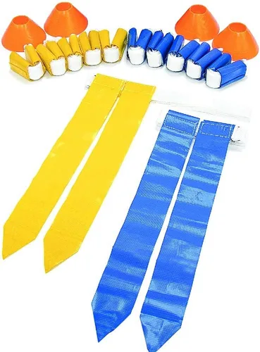 Set de banderas de fútbol SKLZ con banderas y conos