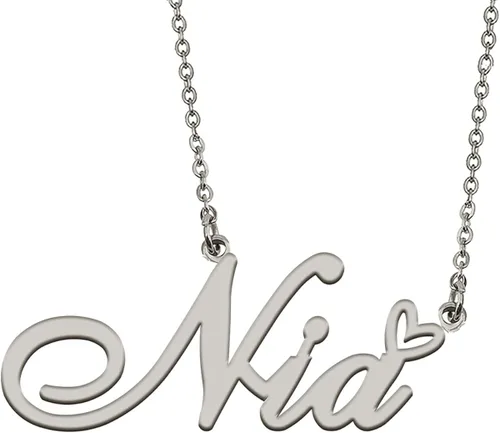 HUAN XUN Collares personalizados con dije de inicial para mujeres y niñas en oro y plata, Acero inoxidable, Acero inoxidable